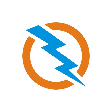 circle electric logo power voltのイラスト素材