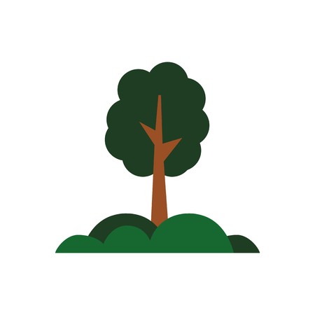 tree icon forest symbol green nature vectorのイラスト素材