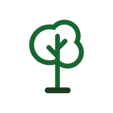 tree icon forest symbol green nature vectorのイラスト素材