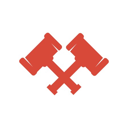 design judge hammer icon symbol law firmのイラスト素材