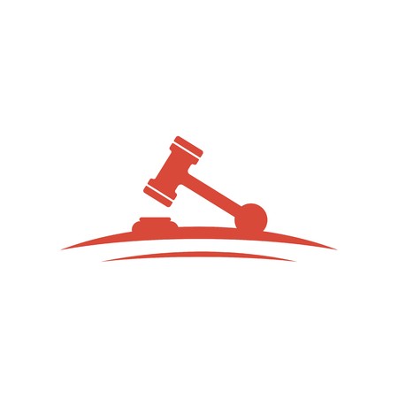 design judge hammer icon symbol law firmのイラスト素材