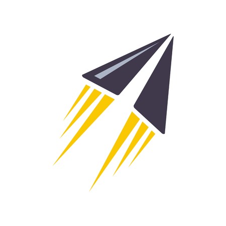 symbol  plane origami mail design transportationのイラスト素材