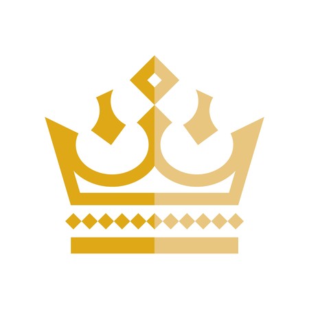 design crown gems gold majestic kingdom designのイラスト素材