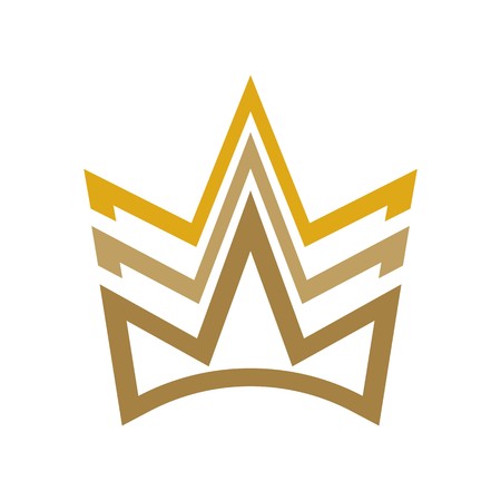 design crown gems gold majestic kingdom designのイラスト素材