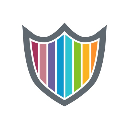 security shield symbol icon protected colorfulのイラスト素材