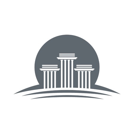 Law court bank house symbol justice finance iconのイラスト素材