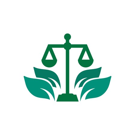 Law firm logo icon with vintage scale in balance symbol vectorのイラスト素材