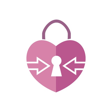 love heart padlock arrow vectorのイラスト素材