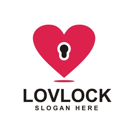 icon love symbol lock heartのイラスト素材