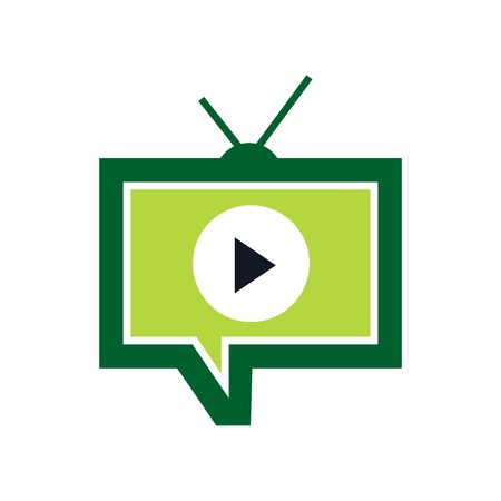TV and movie vector icon