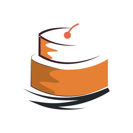 Sweet cake vector iconのイラスト素材
