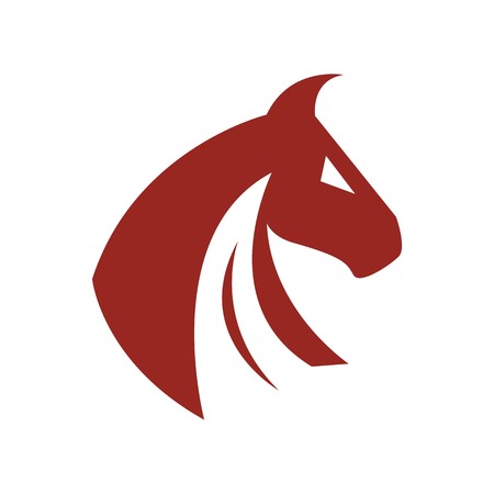 Horse character logoのイラスト素材