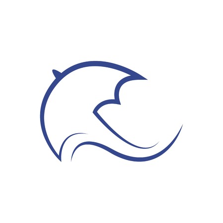 Simple umbrella vectorのイラスト素材