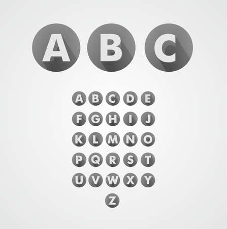 Alphabet Stickers illustrationsのイラスト素材