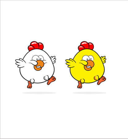 funny chickenのイラスト素材