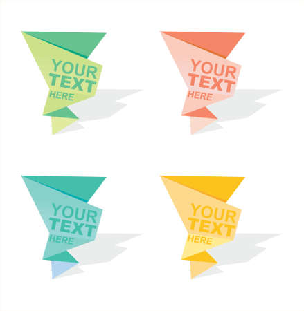 Creative Paper Sticker Labelのイラスト素材