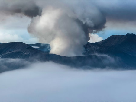 Morning in Mount Bromo, Java, Indonesia.の写真素材
