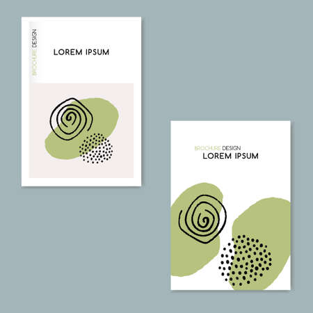 Abstract background vector brochure template. Cover design for brochure leaflet flyer or postcard. Creative minimalistic designのイラスト素材