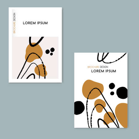 Abstract background vector brochure template. Cover design for brochure leaflet flyer or postcard. Creative minimalistic designのイラスト素材