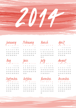2014 Calendarのイラスト素材