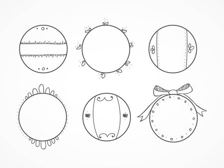 Hand drawn circles IIのイラスト素材