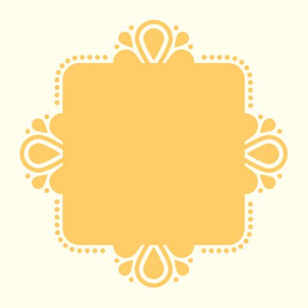Yellow geometric frameのイラスト素材