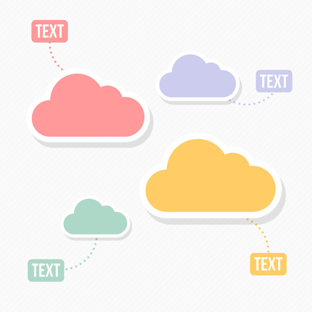 Cloud infographicのイラスト素材