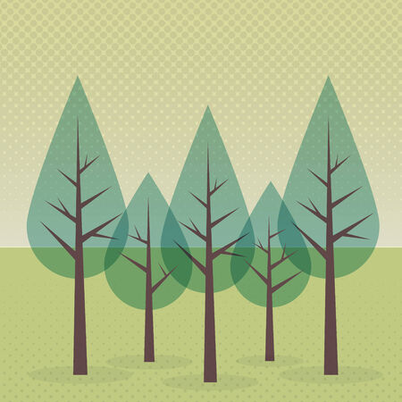 Vintage forestのイラスト素材