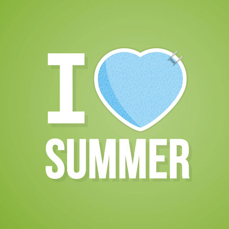 Summer lettering  I love summerのイラスト素材