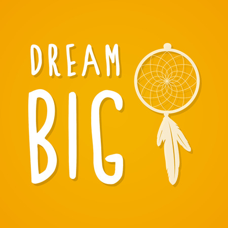 Dream big and mustard backgroundのイラスト素材