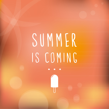 Summer is coming  Blurred backgroundのイラスト素材