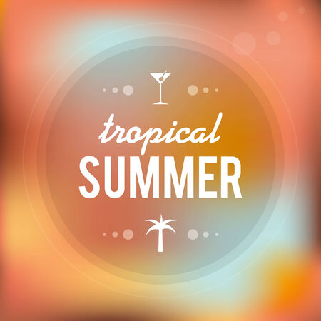 Tropical summer  Blurred backgroundのイラスト素材