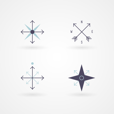 Set  wind rose 02のイラスト素材
