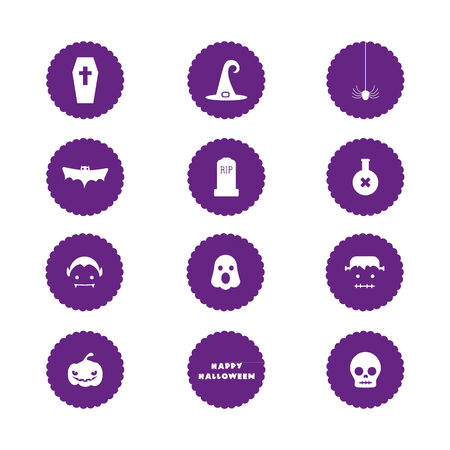 Halloween iconsのイラスト素材