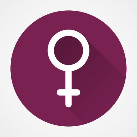 Female gender symbol. Flat designのイラスト素材