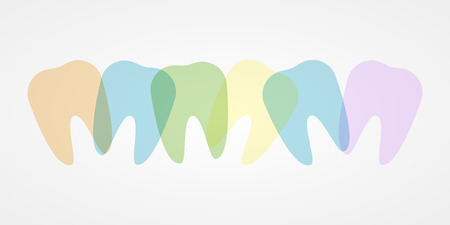 Colorful teeth illustrationのイラスト素材