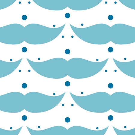 Moustaches and dots patternのイラスト素材