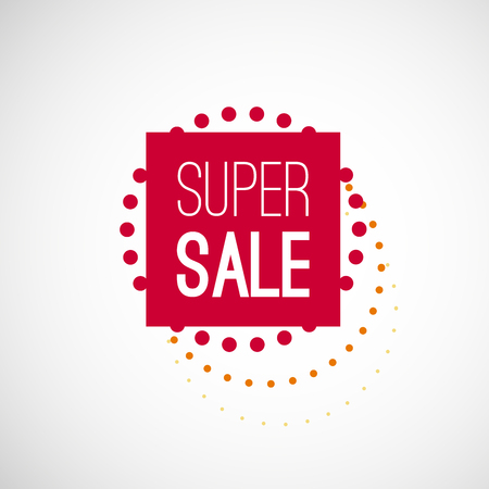 Super sale vector labelのイラスト素材