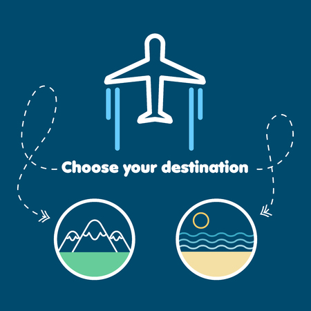 Choose your destinationのイラスト素材
