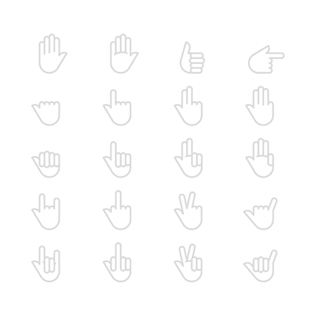 Hands icon vector setのイラスト素材