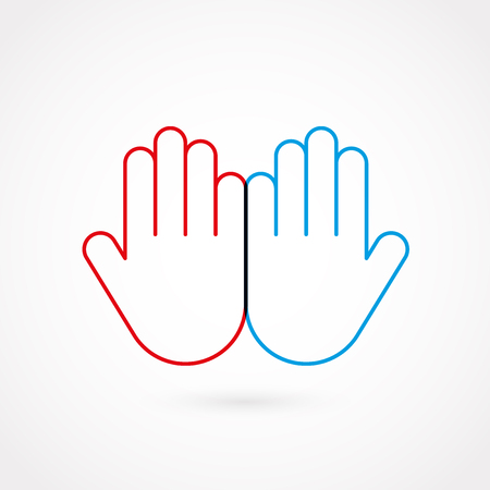 Hands symbol illustrationのイラスト素材