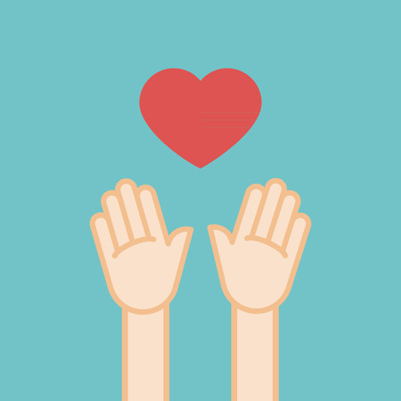 Human love. Flat design, vector illustrationのイラスト素材
