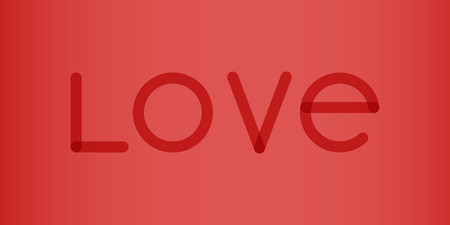 Lettering with the word "Love". Flat design, vector illustrationのイラスト素材