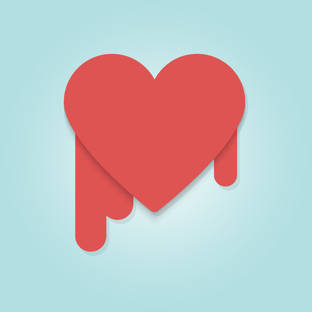 Bleeding heart. Flat design, vector illustrationのイラスト素材