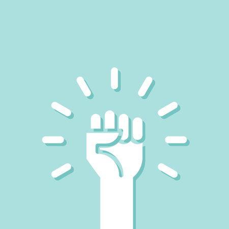 Fist up, power concept illustration.のイラスト素材