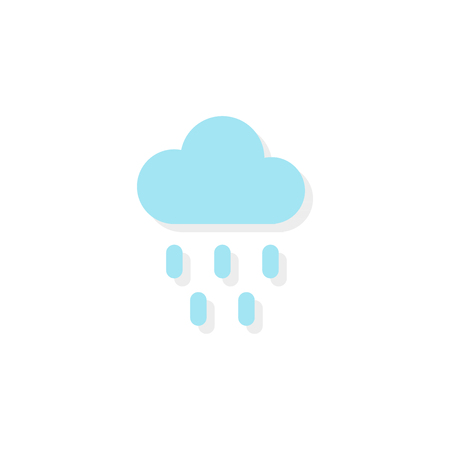 Cloud with rain icon Vector illustration, flat designのイラスト素材