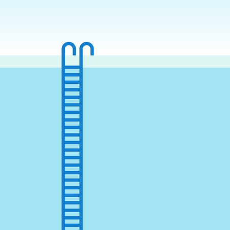 Swimming pool ladder. Vector illustrationのイラスト素材