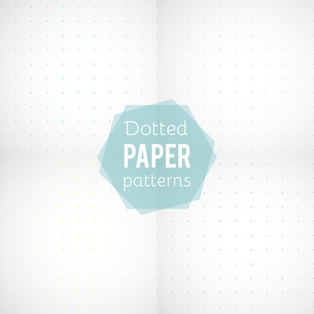 Set: paper patterns. Dotted papers in different colors. Vector illustrationのイラスト素材