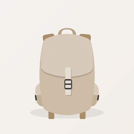 Isolated backpack icon. Rucksack for school, business, camping, street, travel and tourism. Vector illustration, flat designのイラスト素材