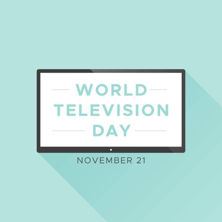World Television Day. November 21. Vector illustration, flat designのイラスト素材